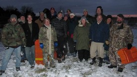 Heron Hill icewine harvest team