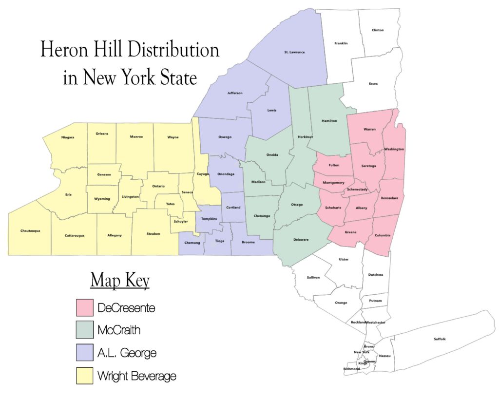 Map that is distribution by county color coordinated
